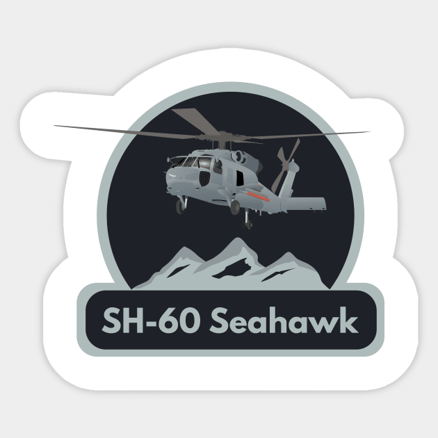 SH-60 Seahawk Military Helicopter Sticker by NorseTech